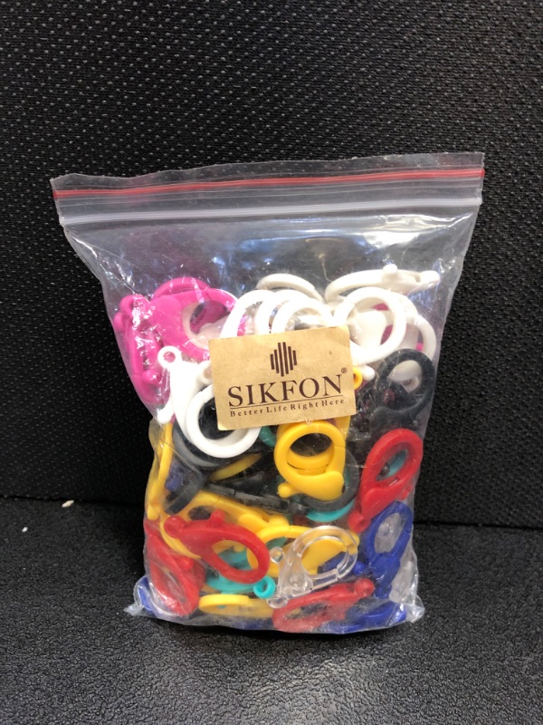 Photo 2 of 120Pcs Multicolor Hard Plastic Lobster Claw Clasps, Cute Lanyard Snap Hooks for DIY, Crafts, Handmade, Key Chain, Toy Accessories