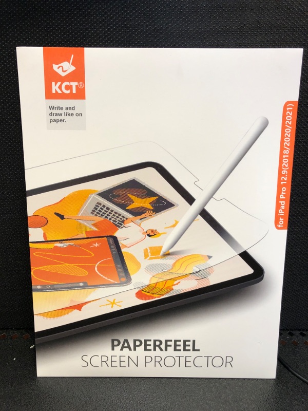 Photo 2 of KCT [3+2 Pack Paperfeel Screen Protector Compatible with iPad Pro 12.9 (2022 & 2021 & 2020) Draw Like Paper, Easy Installation, Anti-Glare & Matte - Camera Lens Protector Silver