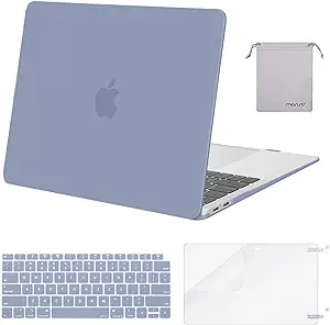 Photo 1 of MOSISO Compatible with MacBook Air 13 inch Case 2022, 2021-2018 Release A2337 M1 A2179 A1932 Retina Display Touch ID, Plastic Hard Shell&Keyboard Cover&Screen Protector&Storage Bag, Baby Blue