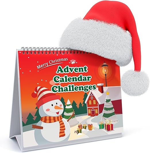 Photo 1 of Advent Calendar Challenges 2023, Christmas Advent Calendar with 12 Scracth-off Holiday Season Activities, Fun Christmas Games for Families, Friends, Adults and Kids