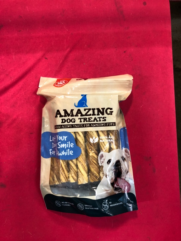 Photo 2 of Amazing Dog Treats - 6 Inch Jumbo Green Beef Tripe Twists (20 Count) - Green Beef Tripe Twists for Dogs - 100% Natural Tripe Dog Treats - Tripe Sticks Chews for Dogs. Exp 08/03/2025
