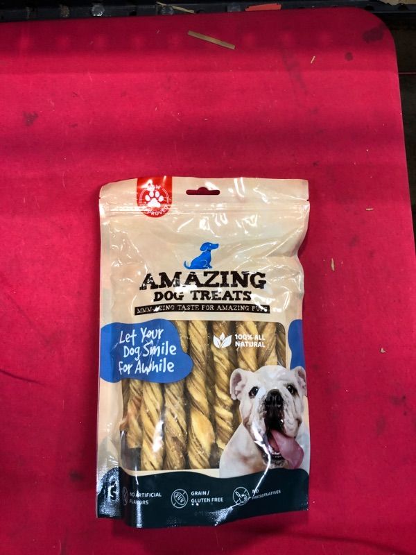 Photo 2 of Amazing Dog Treats - 6 Inch Jumbo Green Beef Tripe Twists (20 Count) - Green Beef Tripe Twists for Dogs - 100% Natural Tripe Dog Treats - Tripe Sticks Chews for Dogs. Best By 08/03/2025
