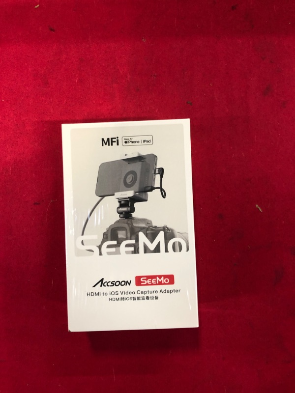 Photo 2 of Accsoon SeeMo HDMI to USB C Video Capture Adapter for iPhone and iPad,Support 1080P 60FPS Video & Real-Time Monitoring/Streaming/Recording,iOS 12.0 or Later iPhone/iPad Adjustable
