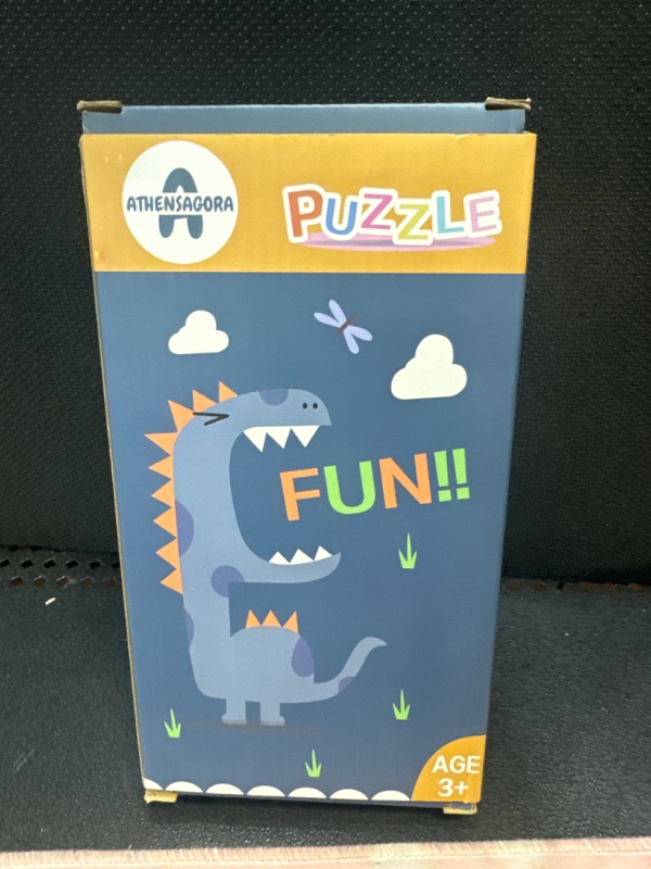 Photo 2 of  4 Pack Dinosaur Puzzles for Kids Ages 3-5 - Montessori Toys for 2 Year Old - Toddler Wooden Puzzles Gifts for Toddlers Age 2-4 Boys Girls