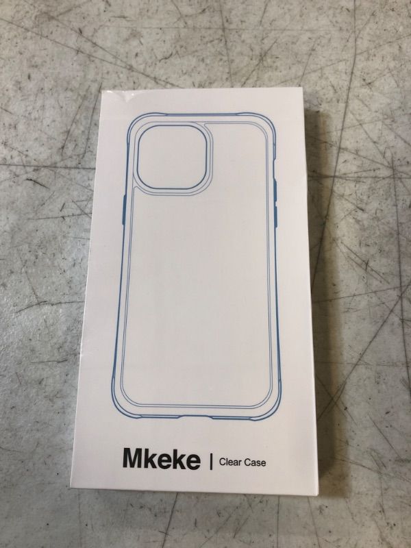 Photo 2 of Mkeke for iPhone 13 Pro Clear Case Black, Anti-Yellow Shockproof 13 Pro Black Case with Bumper Slim Fit for iPhone 13 Pro 2021
