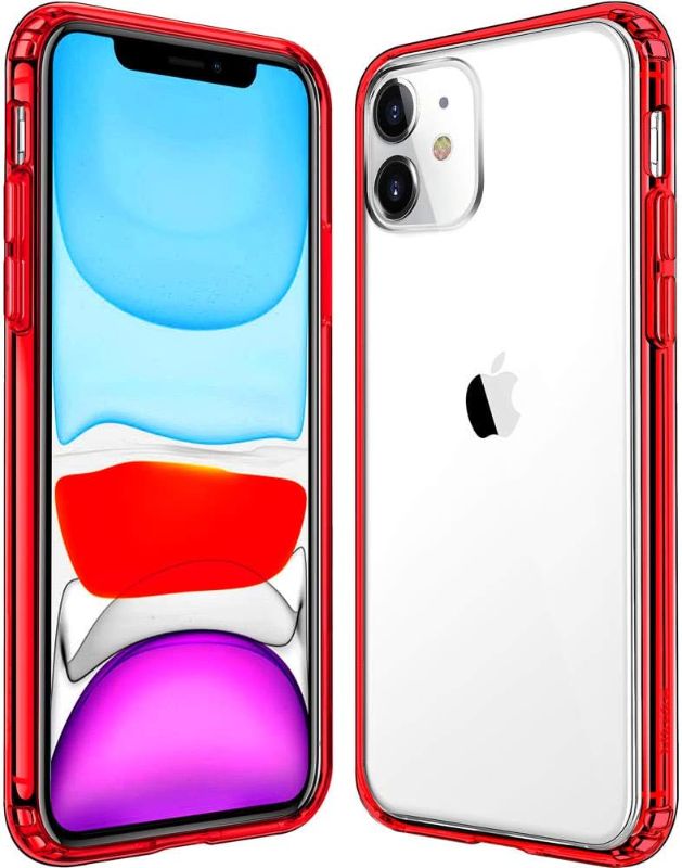 Photo 1 of Mkeke Compatible for iPhone 11 Case, Shock Absorption Bumpers Cases for 6.1 Inch Red
