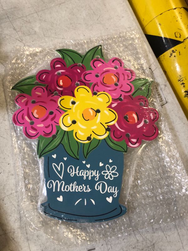 Photo 2 of Happy Mothers Day Hand Picked Flower Holder, DIY Wooden Flower Holder Bundle Mothers Day Gifts from Daughter Son, Home Party Table Mothers Day Decorations(Flower not included)