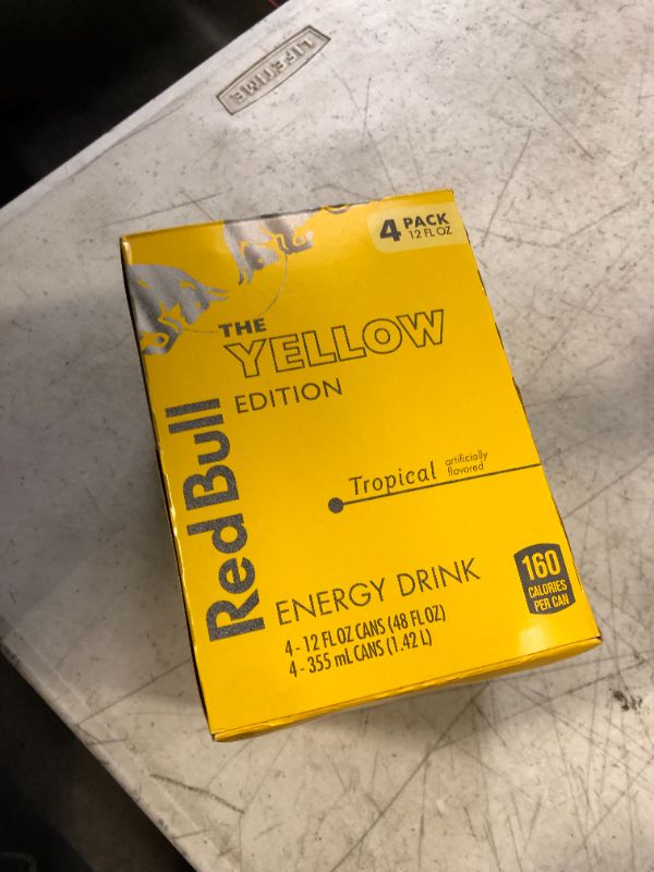 Photo 3 of Red Bull Energy Drink, The Yellow Edition, 12 Fl oz (4 Pack) EXP 11/26/23