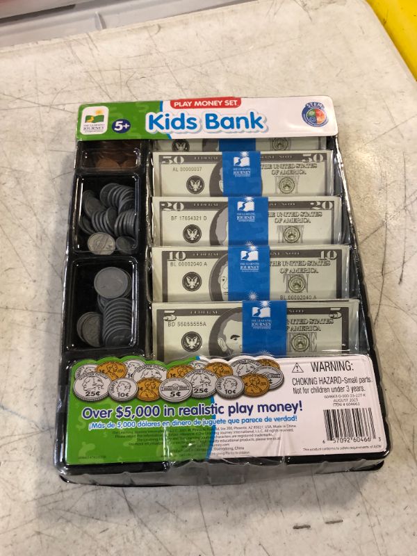 Photo 2 of The Learning Journey: Kids Bank Play Money Set - Play Money for Kids - Over $5000 in Realistic Play Money to Build Kids Counting Skills - Ages 5 and Up - Award Winning Toys