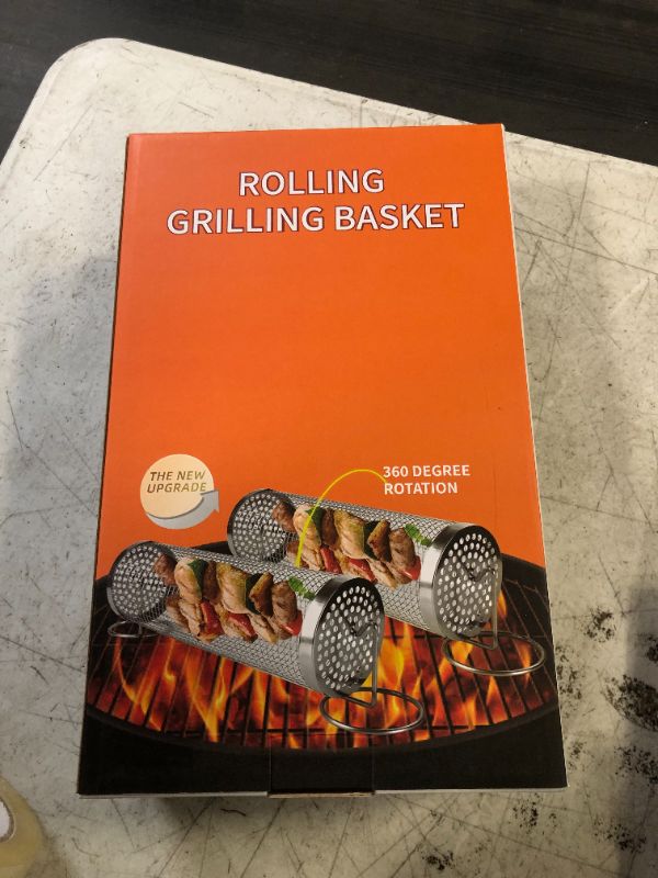 Photo 1 of 2 pcs rolling grilling basket