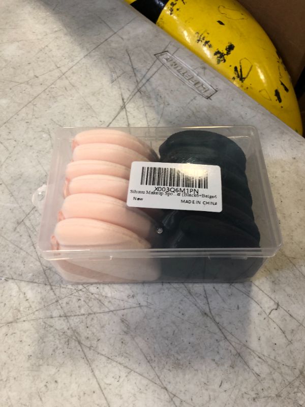 Photo 1 of 12 PCS POWDER PUFFS BLACK/PINK