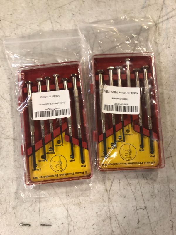 Photo 1 of ( PACK OF 2) 6PCS Mini Screwdriver Set, Mini Eyeglass Screwdriver Repair Kit, S2 Steel Magnetic Tiny Precision Screwdriver Kit For Watch, Eyeglass, Sunglasses
