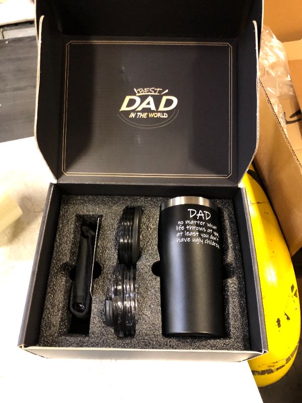 Photo 2 of KTDRJN Dad Gifts from Daughter Son,Birthday Christmas Fathers Day Idea Gift for Dad,Gifts for Dad Who Wants Nothing,Men Personalized Gifts with Multitool Tumbler Cup Set,Ideal for Camping Hiking
