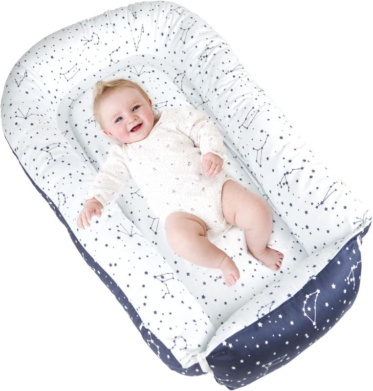 Photo 1 of Baby Lounger Cover Sleeping Nest/Lounger Bed Blue Lounger Cover for Newborn w/Strong Zipper, Machine Washable