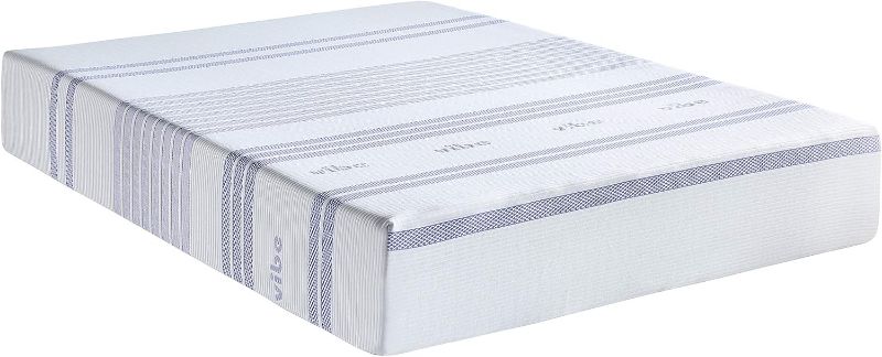 Photo 1 of Vibe Gel Memory Foam Mattress, 12-Inch CertiPUR-US Certified Bed-in-a-Box, King, White
