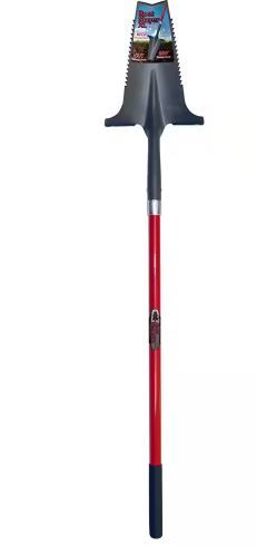 Photo 1 of 44.5 in. Fiberglass Handle 57.5 in. Root Slayer Carbon Steel XL Shovel
