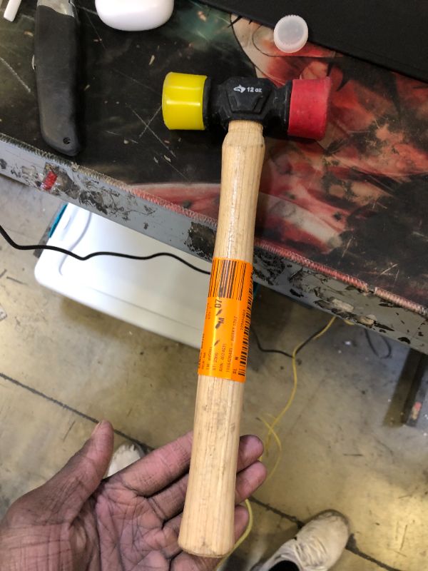 Photo 2 of 12 oz. Hickory 2-Sided Soft Face Mallet
