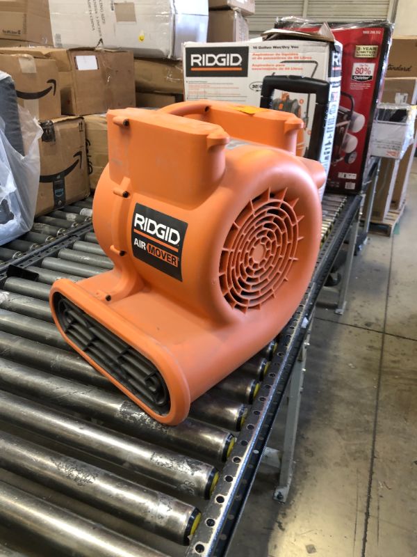 Photo 2 of 1625 CFM 3-Speed Portable Blower Fan Air Mover with Collapsible Handle and Rear Wheels for Water Damage Restoration
