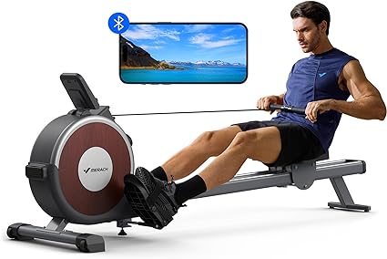 Photo 1 of Merach Rowing Machine, Magnetic Rower Machine for Home, 16 Levels of Quiet Resistance, Dual Slide Rail with Max 350lb Weight Capacity, App Compatible with LCD Monitor, Q1S
