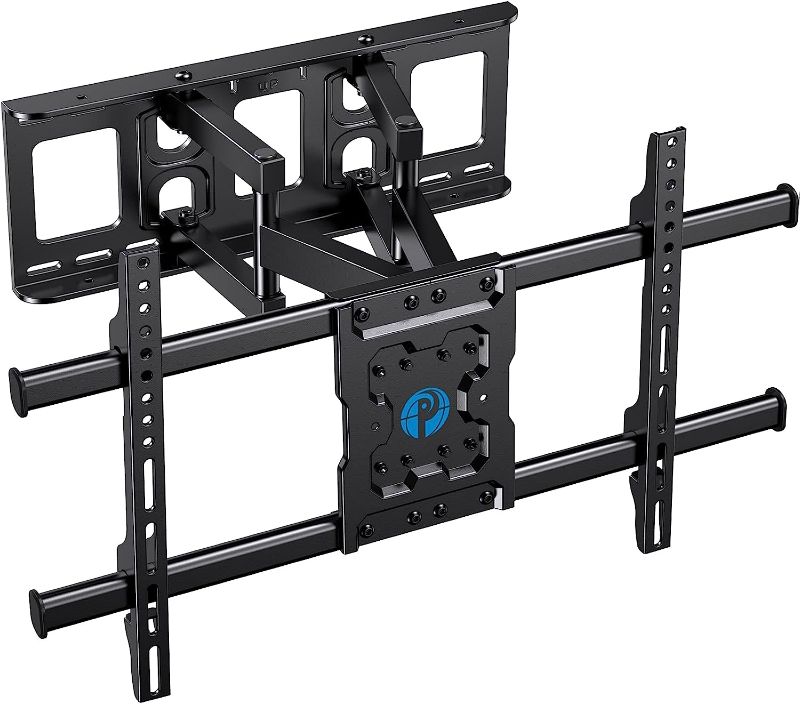 Photo 1 of Full Motion TV Wall Mount Bracket Dual Articulating Arms Swivels Tilts Rotation for Most 37-70 Inch LED, LCD, OLED Flat Curved TVs, Holds up to 132lbs, Max VESA 600x400mm by Pipishell
