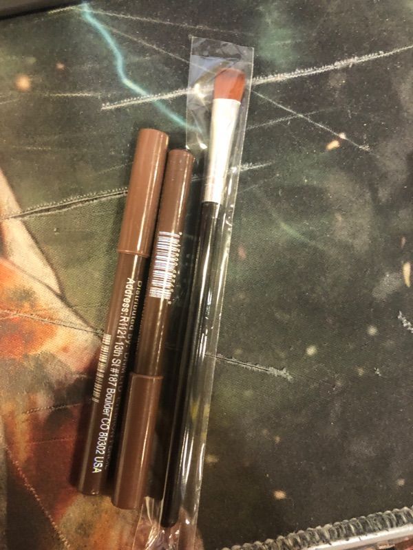Photo 2 of 2 pack short eyebrow pencil with 1 pack eyebrow brush,1 pack eyebrow tool,#brownpen001
