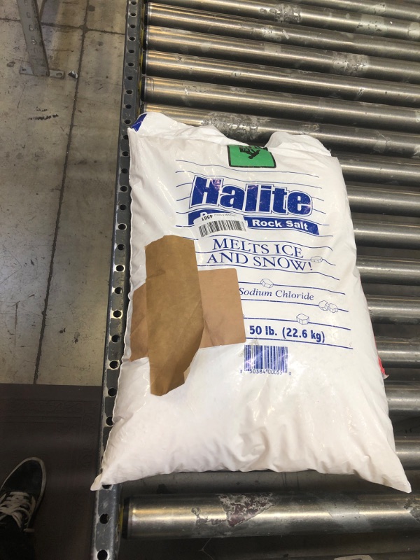 Photo 2 of Dart Seasonal RS50-8551575 PE Halite Premium De-Icing Ice Melt Rock Salt44; 50 lbs - Case of 1