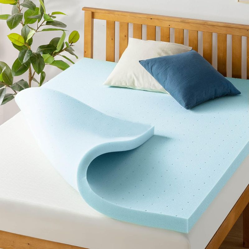 Photo 1 of 3 Inch Ventilated Memory Foam Mattress Topper,