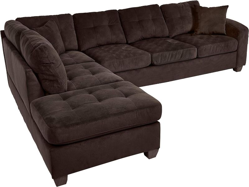 Photo 1 of Homelegance Emilio 2-Piece Reversible Sectional Sofa - Chocolate - PART1/2
