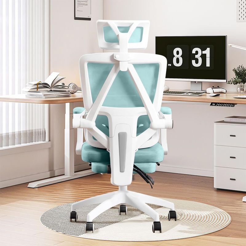 Photo 1 of Home Office Chair High Back Desk Chair Ergonomic Mesh Computer Chair with Adjustable Lumbar Support and PU Wheels, Swivel Computer Task Chair for Office
