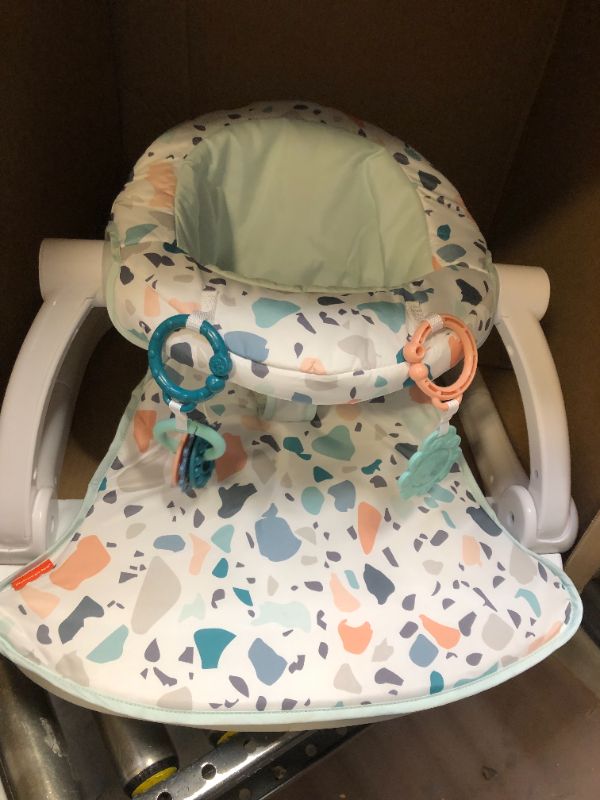 Photo 1 of Fisher-Price Sit-Me-Up Floor Seat Pacific Pebble, portable baby chair with toys