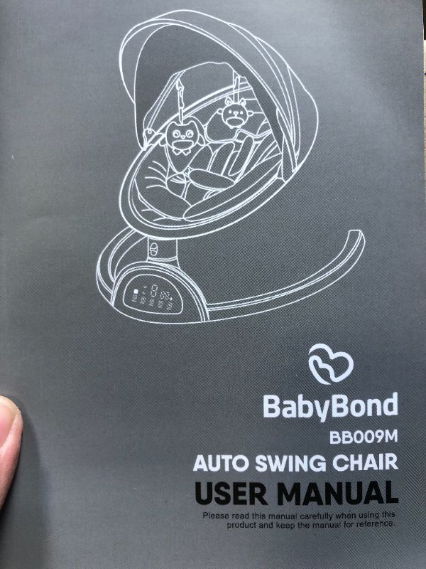 Photo 3 of Baby Swings for Infants, BabyBond Bluetooth Infant Swing with Music Speaker with 3 Seat Positions, 5 Point Harness Belt, 5 Speeds and Remote Control - Portable Baby Swing for Indoor and Outdoor Baby Swing with mosquito nets