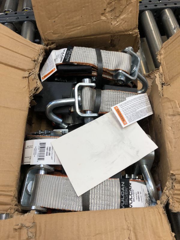 Photo 3 of VULCAN Autohauler Car Tie Down - Rolling Idler 3-Cleat - 120 Inch - 4 Pack - Silver Series - 3,300 Pound Safe Working Load