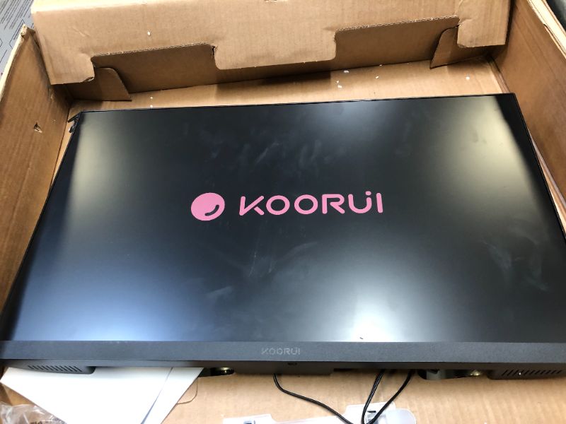 Photo 2 of KOORUI 22 Inch Computer Monitor, FHD 1080P Desktop Display, 75HZ Ultra Thin Bezel/Eye Care/Ergonomic Tilt, HDMI VGA Ports LED Monitor for PC, VESA Mounting 22 INCH VA 1080p/75hz