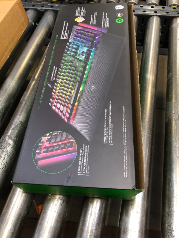 Photo 3 of Razer BlackWidow V4 Mechanical Gaming Keyboard: Yellow Switches Linear & Silent - Chroma RGB - 6 Dedicated Macro Keys - Magnetic Wrist Rest - Doubleshot ABS Keycaps - Multi-Function Roller &Media Keys BlackWidow V4 Yellow Switches - Linear & Silent