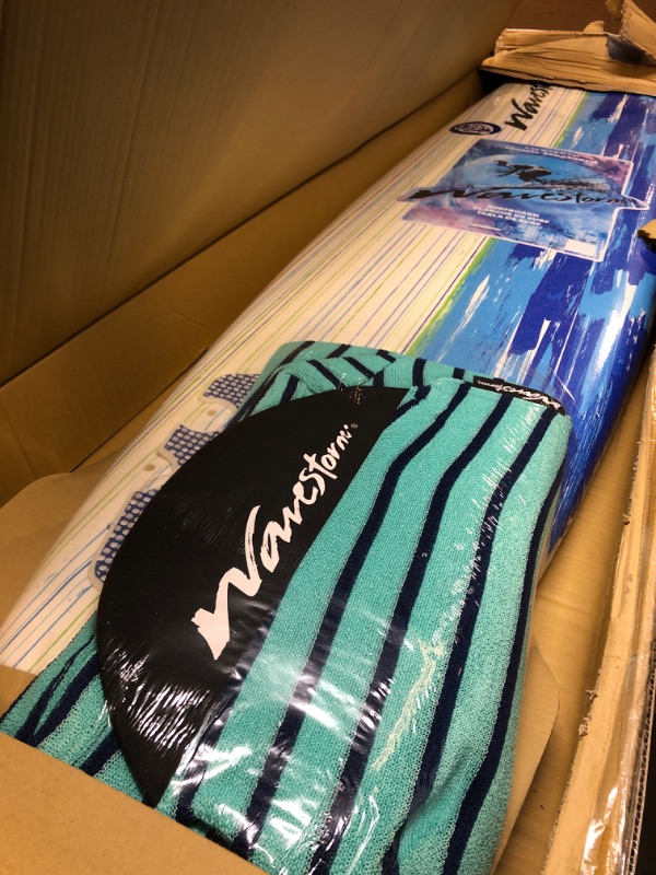 Photo 2 of Wavestorm 8' Surfboard, Blue Mix, WS18-SFR104-BSH-S