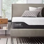 Photo 1 of Lucid10 in. Bamboo Charcoal and Aloe Vera Hybrid Mattress king