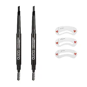 Photo 1 of 2 pack dark brown eyebrow pencil with 1 pack eyebrow tool,#brownpen003
