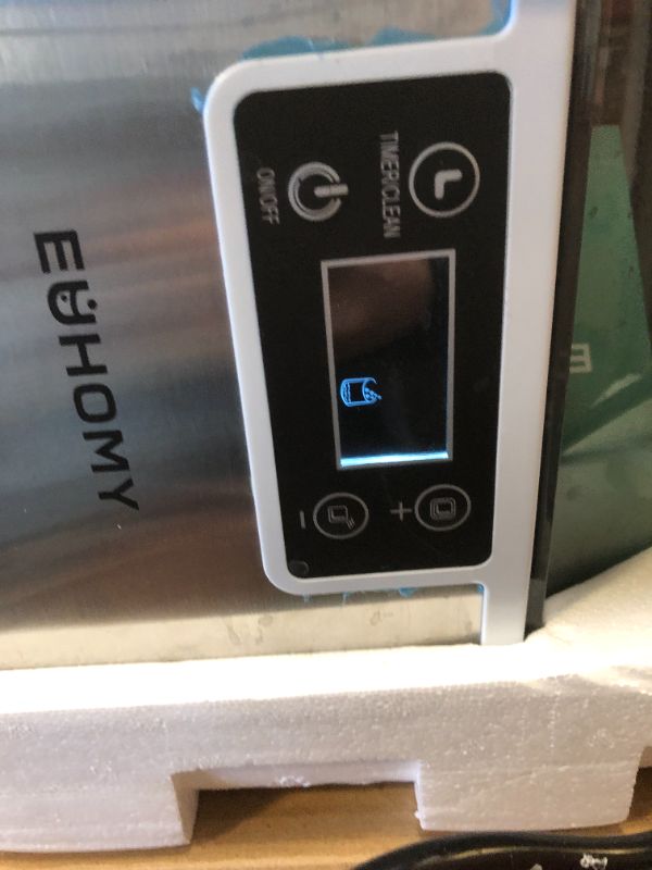 Photo 3 of Euhomy Ice Maker Machine Countertop, 2 Ways to Add Water,45Lbs/Day 24 Pcs Ready in 13 Mins, Self-Cleaning Portable Compact Ice Cube Maker with Ice Scoop & Basket, Perfect for Home/Kitchen/Office/Bar 9.92 x 14.17 x 14.61 inches Silver 1