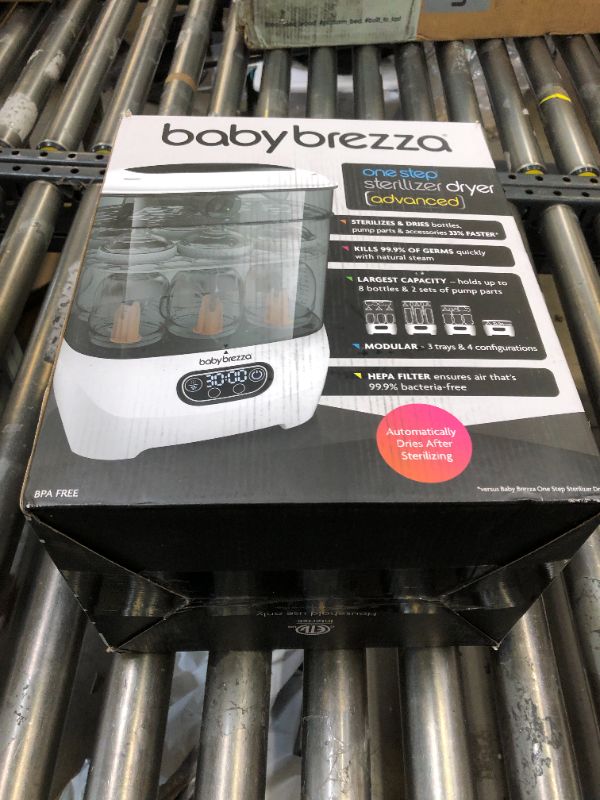 Photo 3 of Baby Brezza Baby Bottle Sterilizer and Dryer Advanced – Electric Steam Sterilization Machine – Universal Sterilizing for All Bottles: Plastic + Glass + Pacifiers + Breast Pump Parts - HEPA Filtration