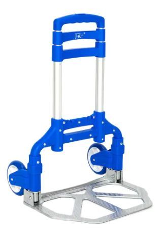 Photo 1 of Capacity Aluminium Folding Dolly Push Hand Truck in Blue