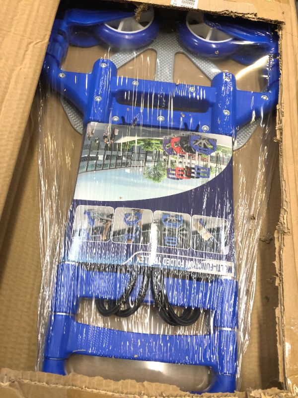 Photo 2 of Capacity Aluminium Folding Dolly Push Hand Truck in Blue