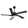 Photo 1 of 54 in. 5 Blades 6 Fan Speeds LED Indoor Black Smart Ceiling Fan with Remote
