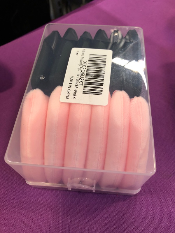 Photo 1 of 12 pcs makeup sponge black and pink