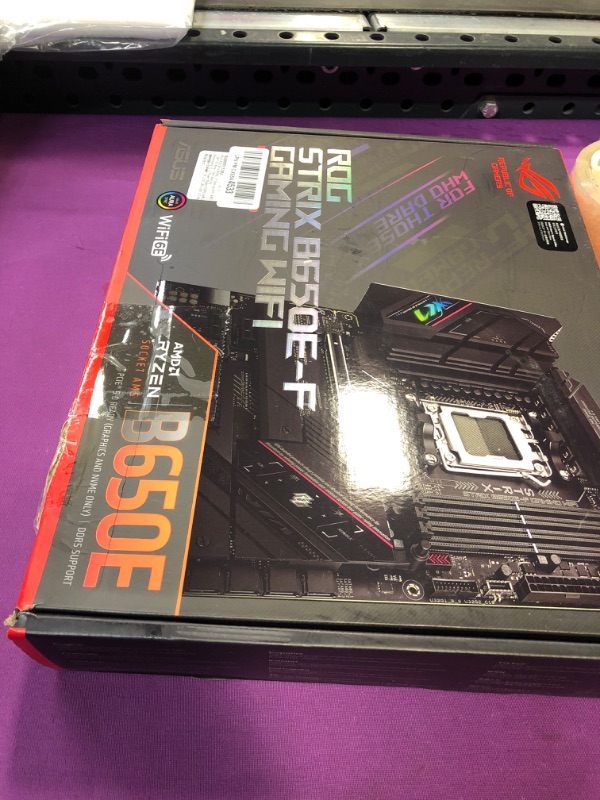 Photo 3 of ASUS ROG Strix B650E-F Gaming WiFi AM5 (LGA1718) Ryzen 7000 Gaming Motherboard(12+2 Power Stages,DDR5,3xM.2 Slots,PCIe® 5.0,WiFi 6E,2.5G LAN,USB 3.2 Gen 2x2 Type-C® Port)