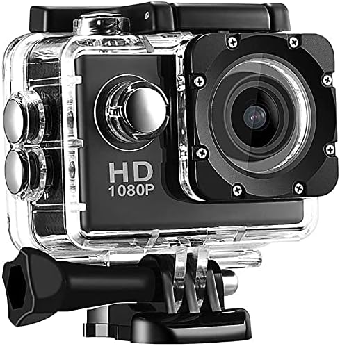 Photo 1 of TEDATATA Action Camera HD 1080P 30m Underwater Waterproof Camera with Mounting Accessories for Vlogging, Sports, Traveling (Black