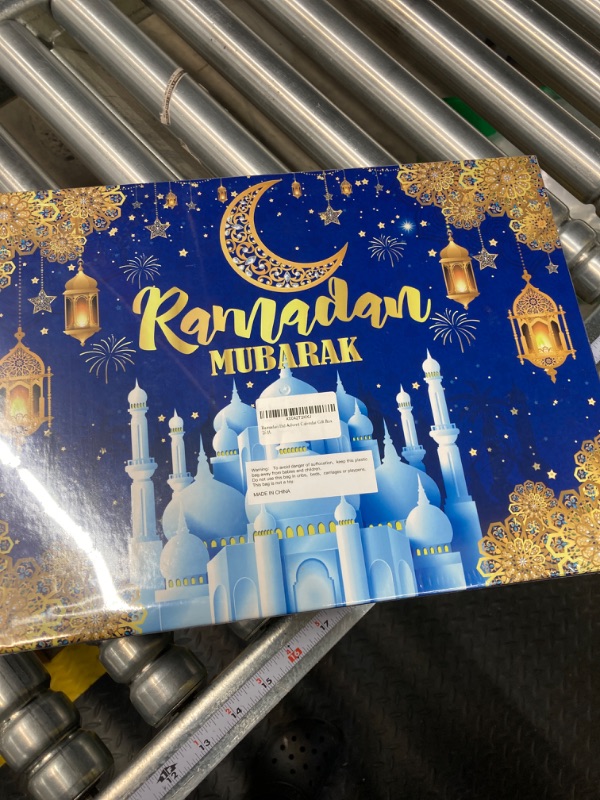 Photo 3 of 30-Day Ramadan Advent, Calendar Pre-assembled Ramadan Gifts Box, Ramadan Decorations Drawers, Gold Blue Festive Islamic Art Ramadan Gift Eid Gift for Kid, Ramadan Craft for Kids