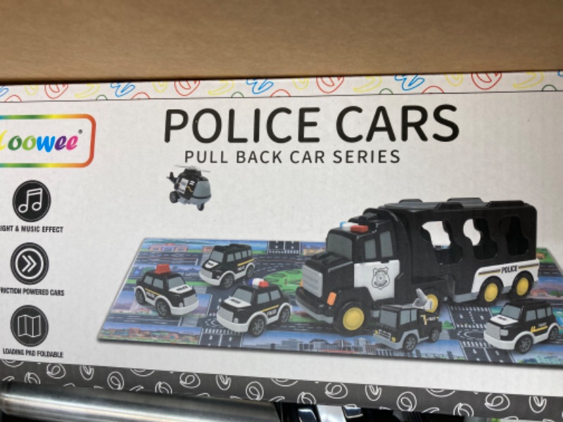 Photo 3 of Doloowee Police Truck Toys Toddlers 3 4 5 6 Years Old, 7 in 1 Truck Friction Power Toy Car Christmas Birthday Gifts for Boys & Girls 3-5 Years Old 7 in 1 Police Truck