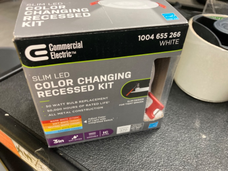 Photo 1 of ***** PACK OF 16 *****Commercial Electric 4 in. Selectable New Construction and Remodel Ultra Slim Canless Recessed Integrated LED Kit 