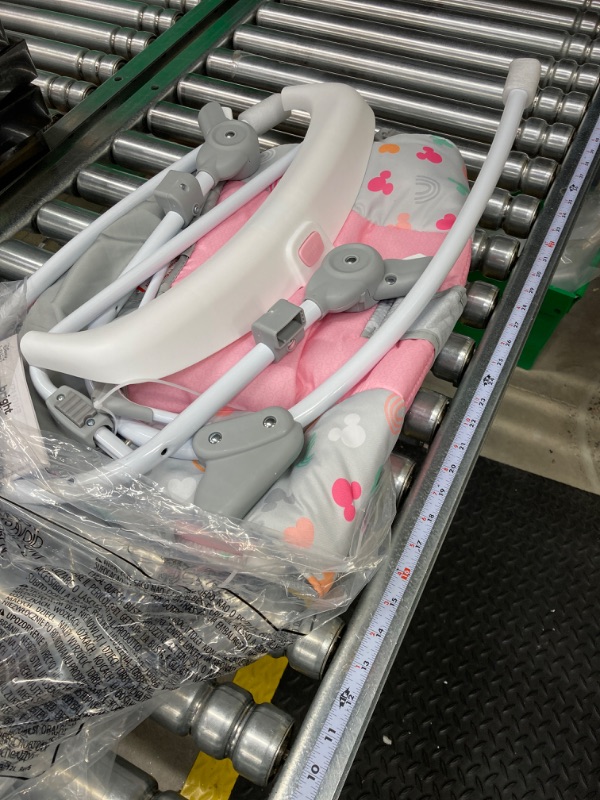 Photo 1 of Bright Starts Disney Baby Minnie Mouse Infant to Toddler Rocker with Vibrations and Removable Toy Bar - Forever Besties, Newborn + Minnie Forever Besties