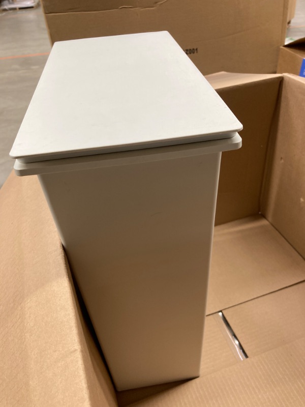 Photo 1 of Brabantia Sort & Go Kitchen Recycling/Garbage Trash Can (10.6 Gal/Light Gray) Stackable Refuse Organiser with Handle & Removable Lid, Easy Clean, PerfectFit Bags Included 10.6 Gal / 40L Light Gray